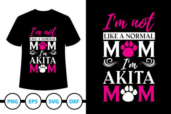 Akita Dog T-Shirt Design 3: Graphics for Print Templates