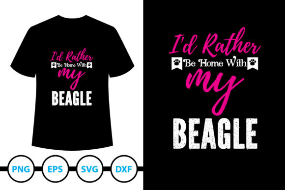 Beagle Dog T-Shirt Design 4: Graphics & Print Templates
