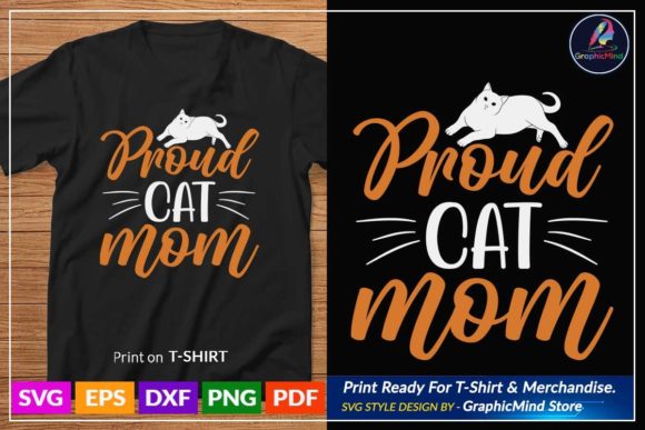 Cat SVG T-Shirt Design for Crafts and Graphics