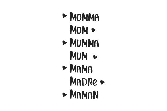 Momma Mom Mumma Mum Mama Madre Maman Design Review