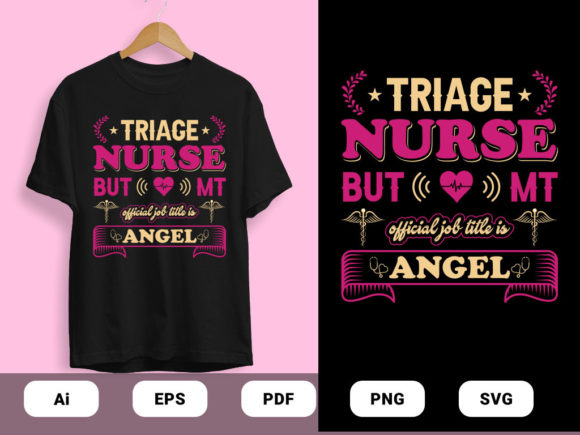 Nurse is Angel Design: Graphics & Print Templates