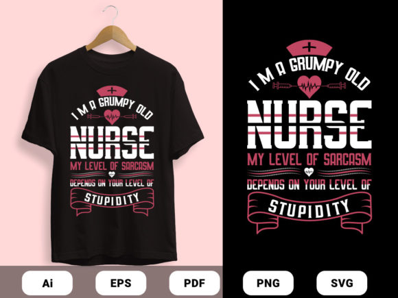 Nurse Typography Graphics: Premium Print Templates